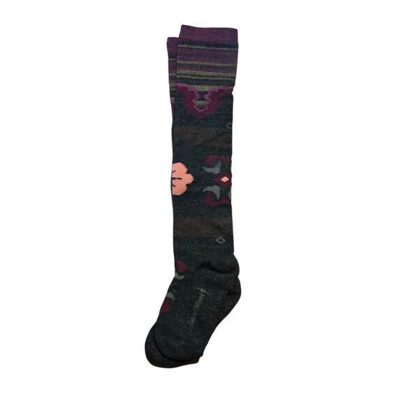 NEW WITHOUT TAGS SmartWool Women's Ski Floral Field Print Over The Calf Socks on - Picture 4 of 6